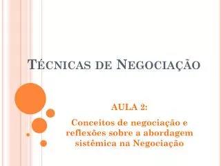 t cnicas de negocia o