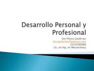 desarrollo personal y profesional