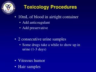 Toxicology Procedures