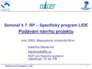 semin k 7 rp specifick program lid pod v n n vrhu projektu