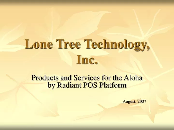 lone tree technology inc