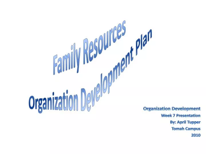 family resources organization development plan