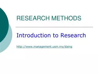 RESEARCH METHODS