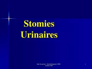 stomies urinaires