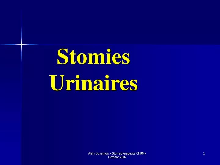 stomies urinaires