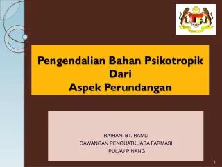 pengendalian bahan psikotropik dari aspek perundangan