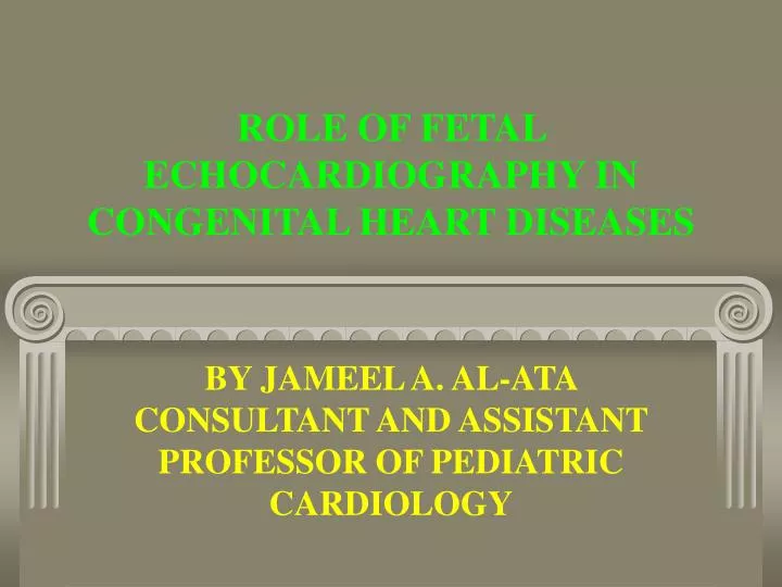 role of fetal echocardiography in congenital heart diseases