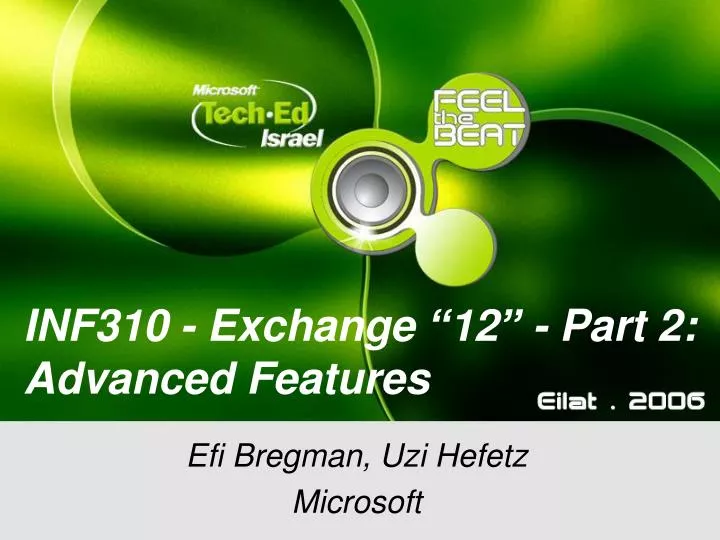inf310 exchange 12 part 2 advanced features