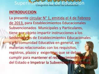 superintendencia de educaci n
