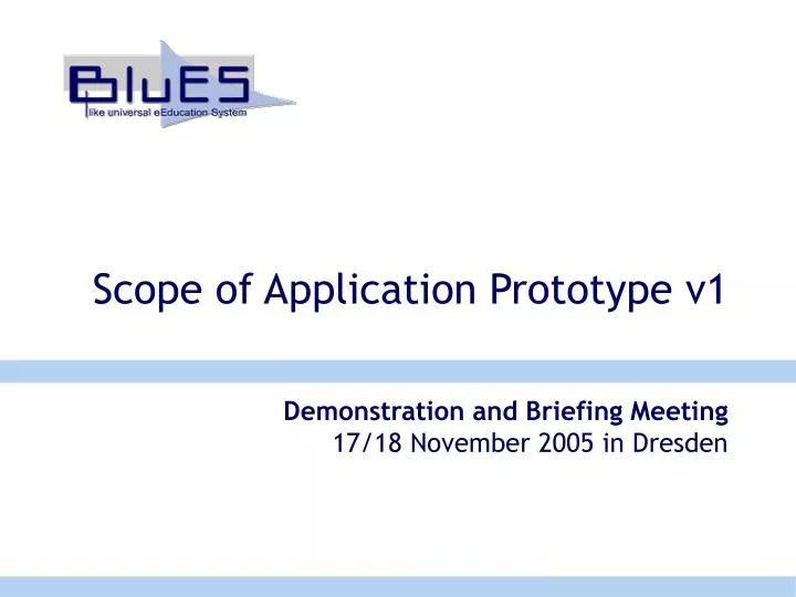scope of application prototype v1