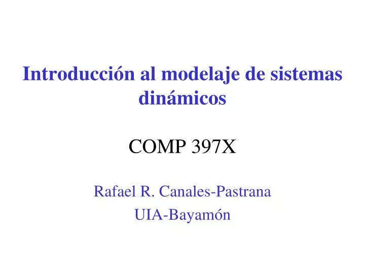 introducci n al modelaje de sistemas din micos comp 397x