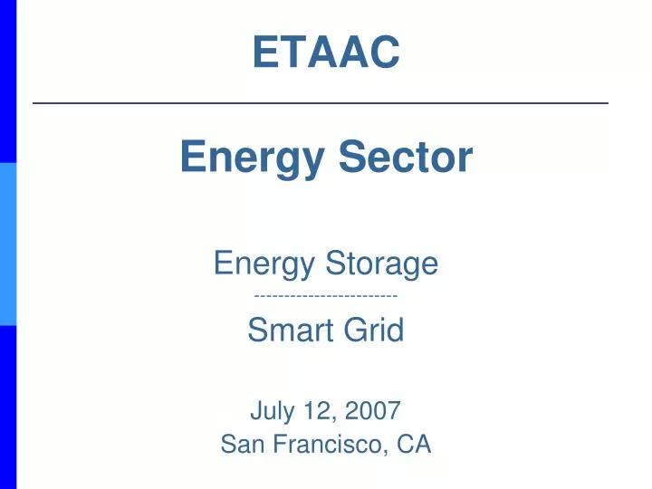 etaac energy sector