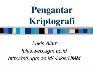 pengantar kriptografi