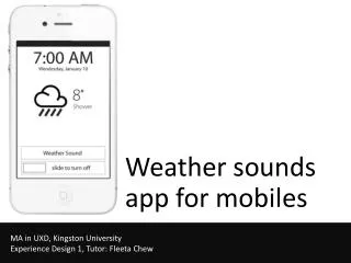 Weather sounds app for mobiles