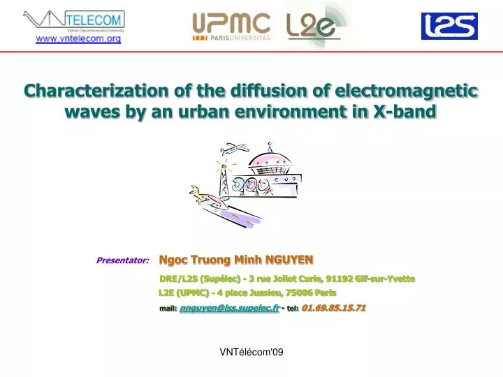 characterization of the diffusion of electromagnetic waves by an urban environment in x band