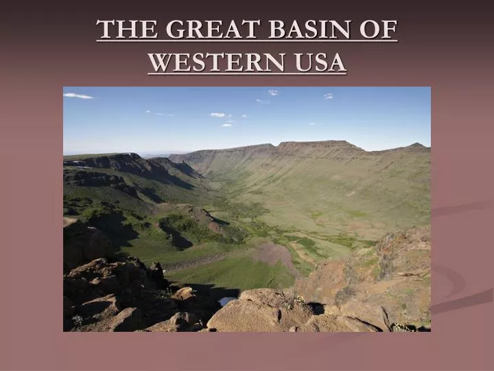 the great basin of western usa