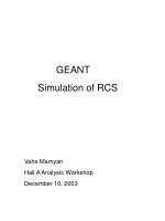 GEANT Simulation of RCS - slide 1