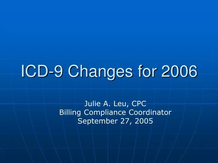 icd 9 changes for 2006