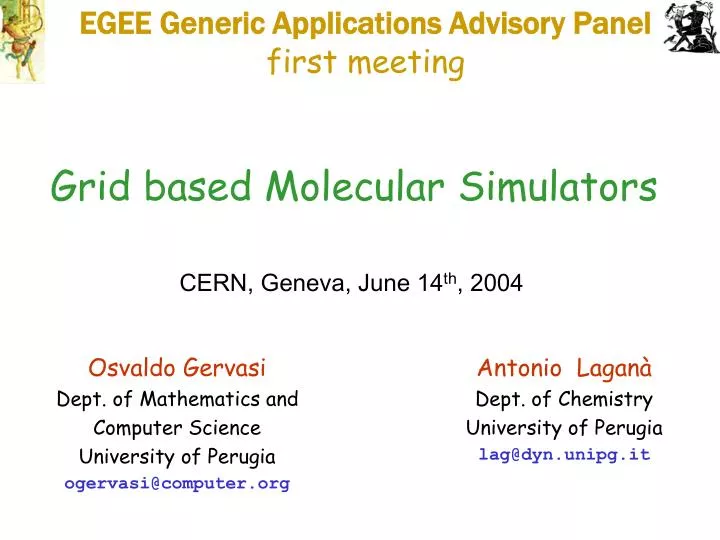 grid based molecular simulators