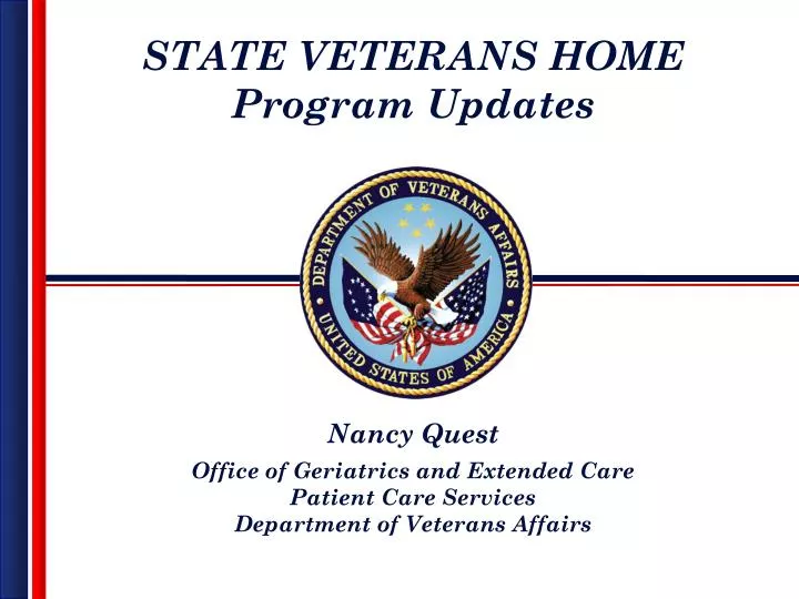 state veterans home program updates