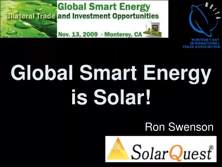 global smart energy is solar