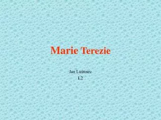 marie terezie