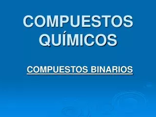 compuestos qu micos