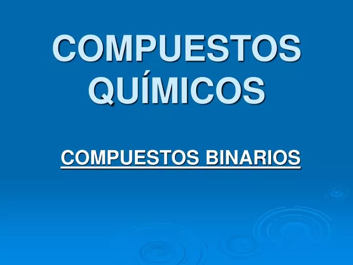 compuestos qu micos