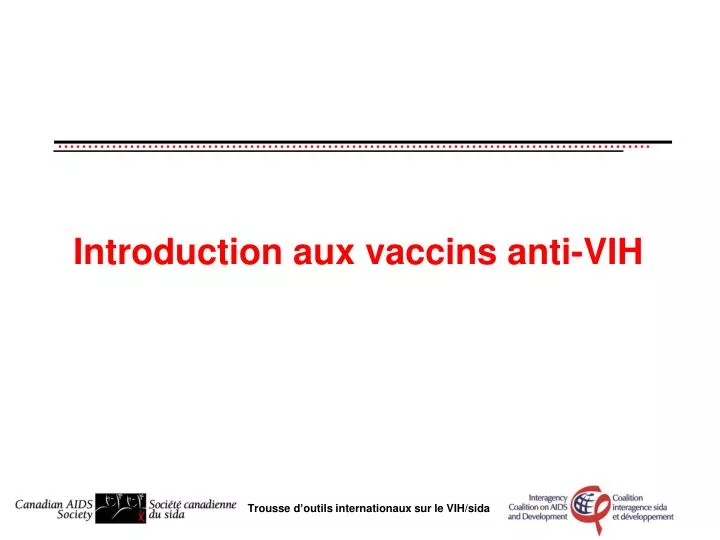 introduction aux vaccins anti vih