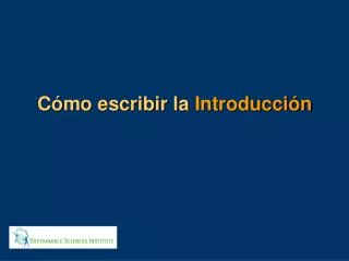 c mo escribir la introducci n