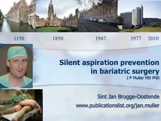 Silent aspiration prevention in bariatric surgery J P Mulier MD PhD