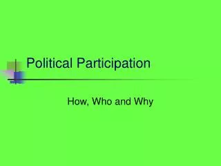 Political Participation