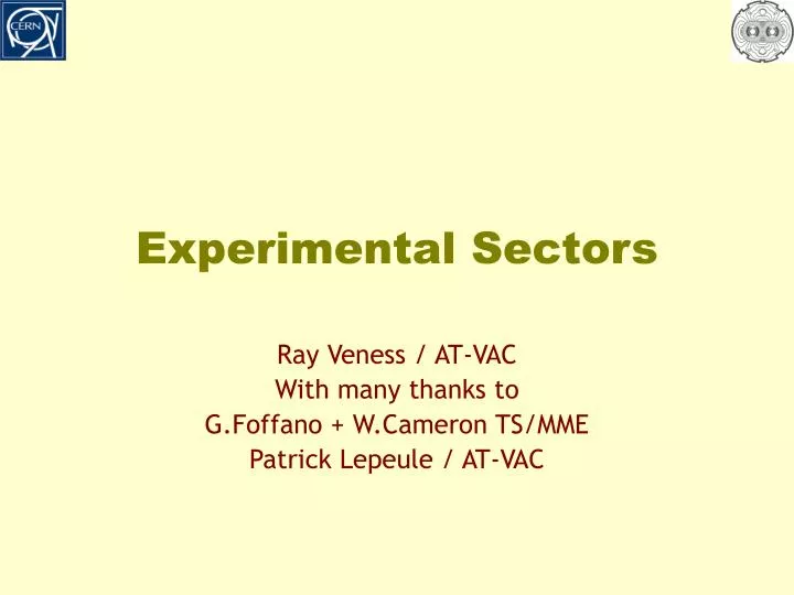 experimental sectors