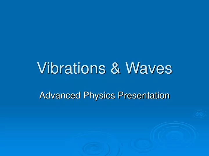 vibrations waves
