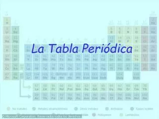 la tabla peri dica