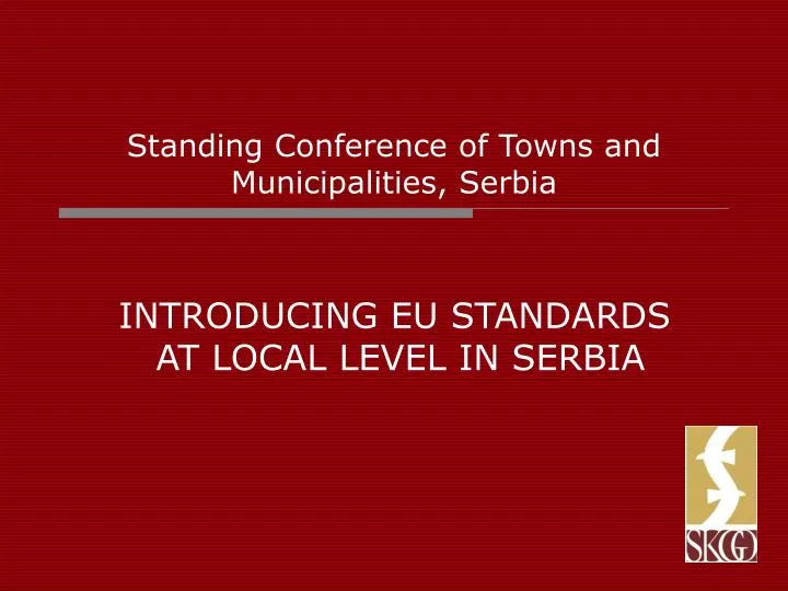standing conference of towns and municipalities serbia