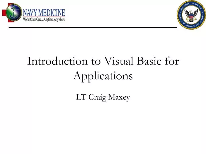 introduction to visual basic for applications