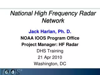 National High Frequency Radar Network