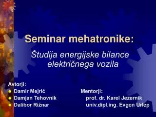 seminar mehatronike