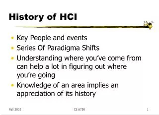 History of HCI