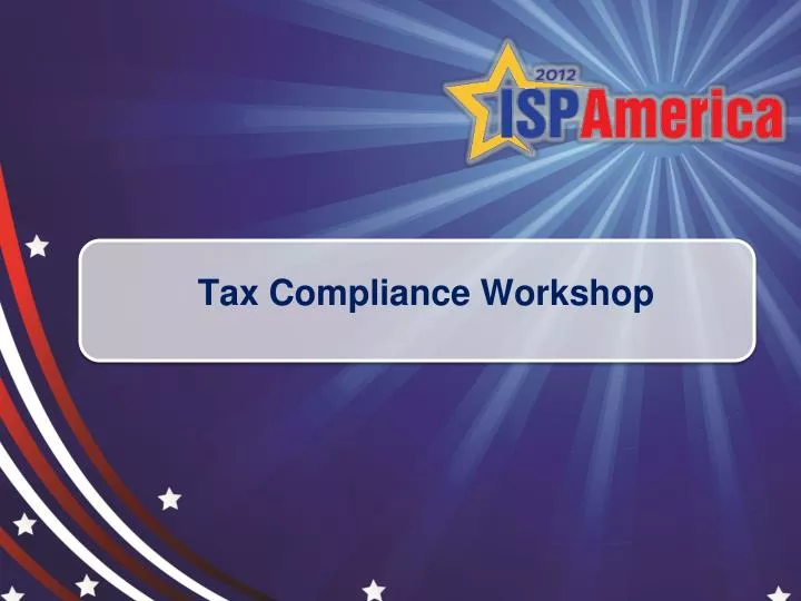 tax compliance workshop