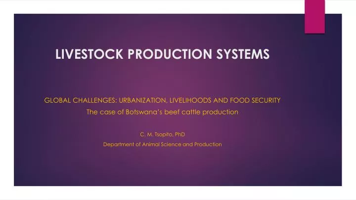 livestock production systems