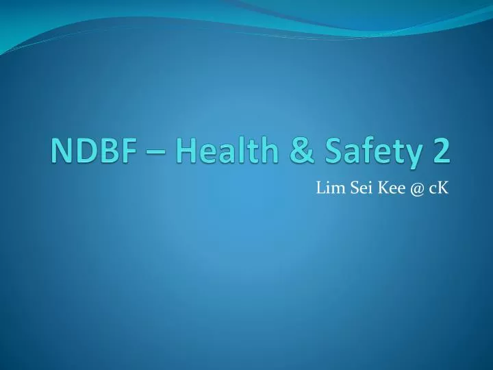 ndbf health safety 2