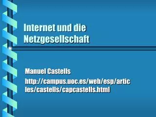 internet und die netzgesellschaft