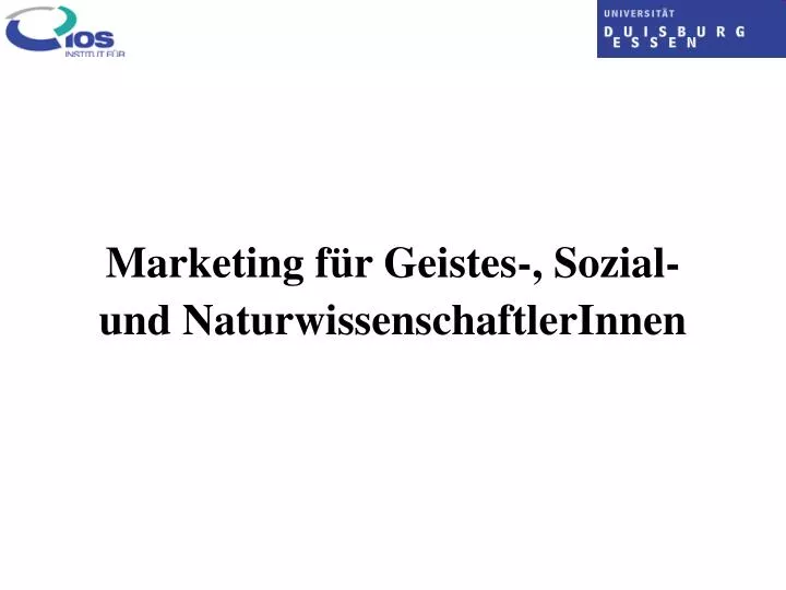 marketing f r geistes sozial und naturwissenschaftlerinnen