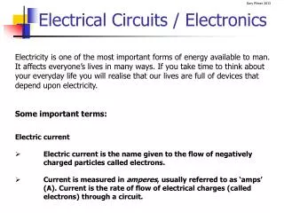 Electrical Circuits / Electronics