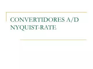 convertidores a d nyquist rate
