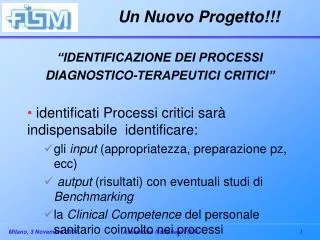 un nuovo progetto