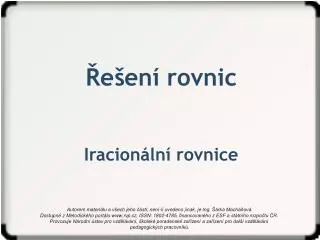e en rovnic