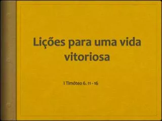 li es para uma vida vitoriosa